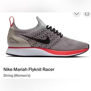 Nike Flyknit Racer Women's Shoes - Gray and Red